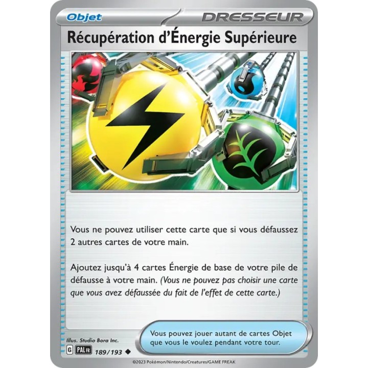 Récupération d'Énergie Supérieure 189/193