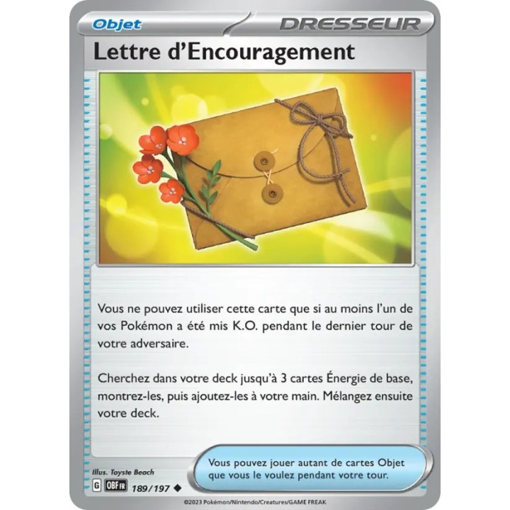 Lettre d'Encouragement 189/197