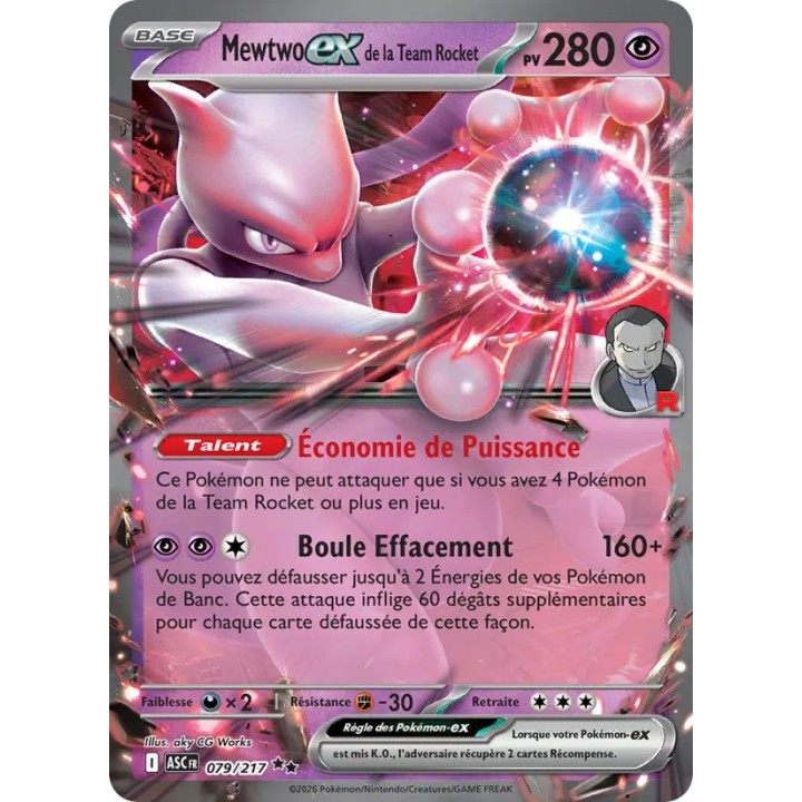 Mewtwo-ex de la Team Rocket 079/217