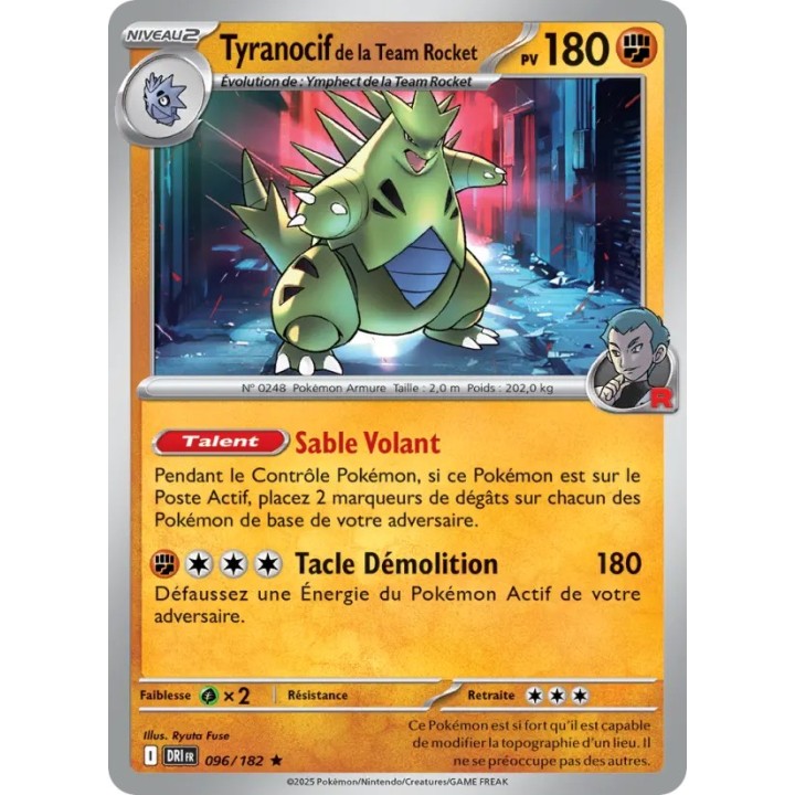 Tyranocif de la Team Rocket 096/182
