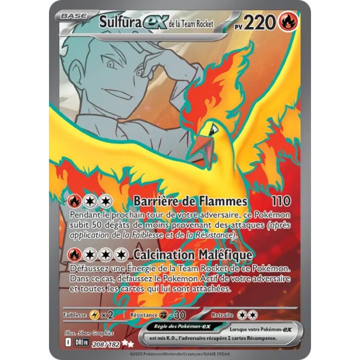 Sulfura-ex de la Team Rocket 208/182