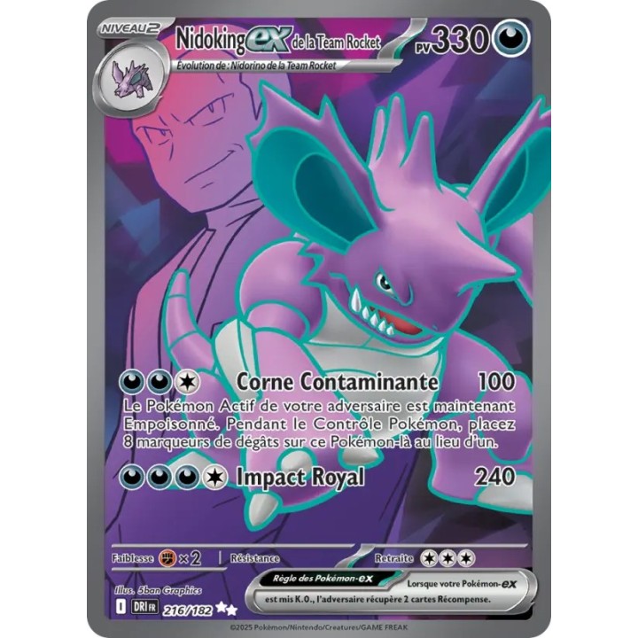 Nidoking-ex de la Team Rocket 216/182