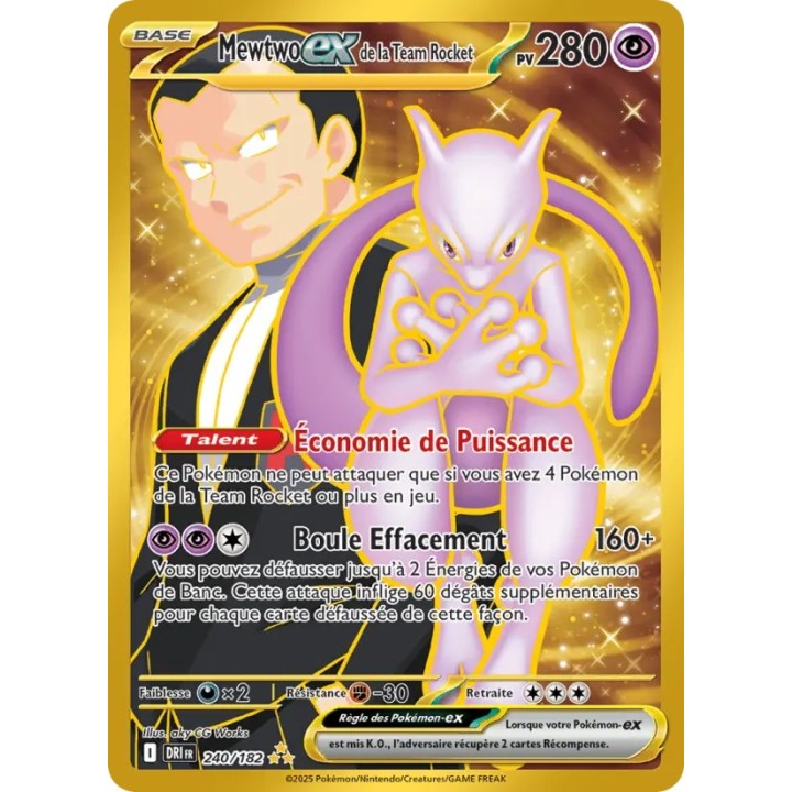 Mewtwo-ex de la Team Rocket 240/182