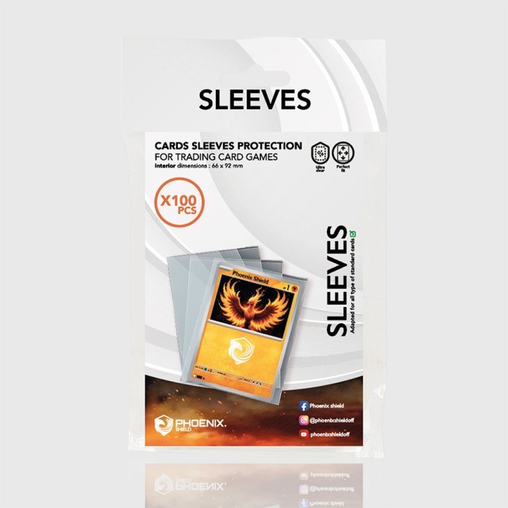 Phoenix Shield - Cards Soft Sleeves - Transparent (x100)