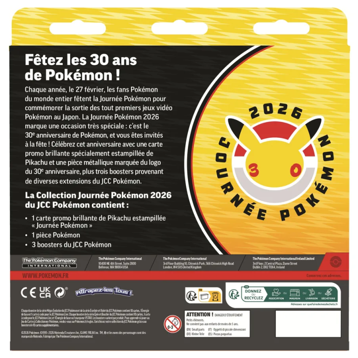 Coffret Pokémon 30 ans FR | Collection Journée Pokémon 2026