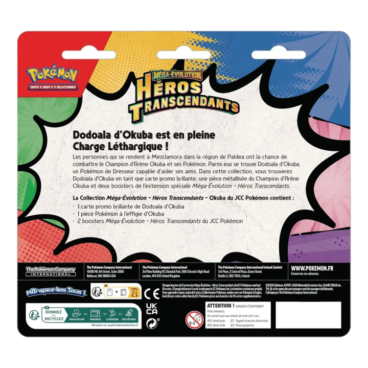 Pack 2 boosters Pokémon Dodoala FR | Héros Transcendants