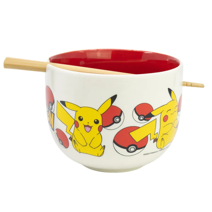 Pokémon Bol à ramen Pikachu 450 ml avec baguettes