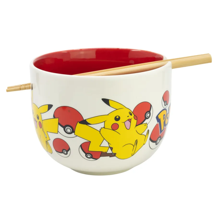 Pokémon Bol à ramen Pikachu 450 ml avec baguettes