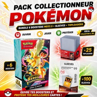 Pack Collectionneur Pokémon - Bundle ME02.5 FR + Protections (Sleeves + Toploaders)