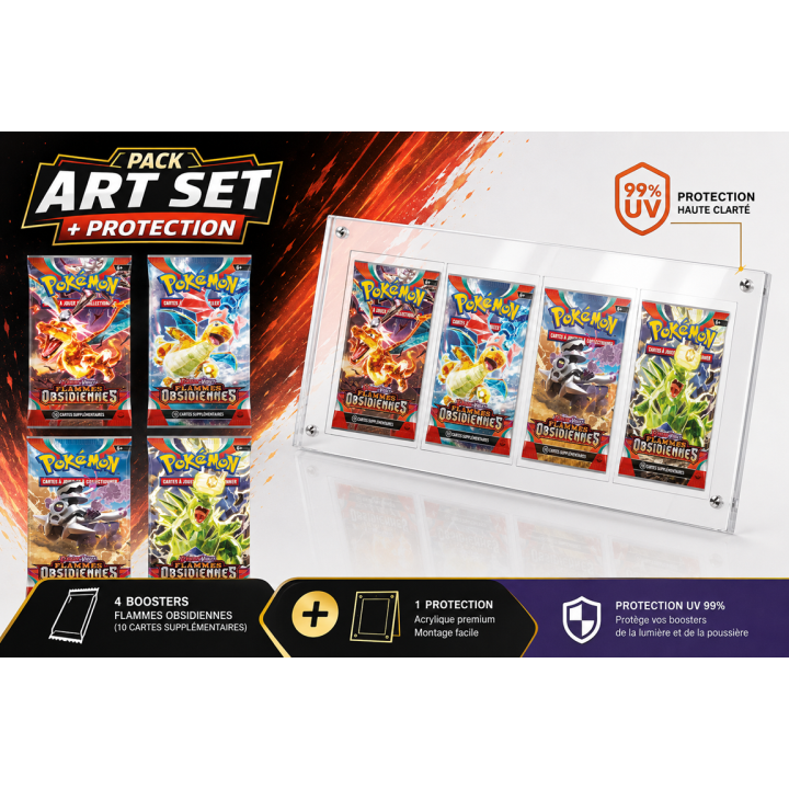 Pokémon Obsidian Flames Art Set + Acrylic Protection Pack