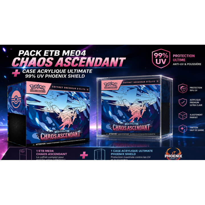 Pokémon ME04 Chaos Ascendant ETB + Acrylic Case Pack