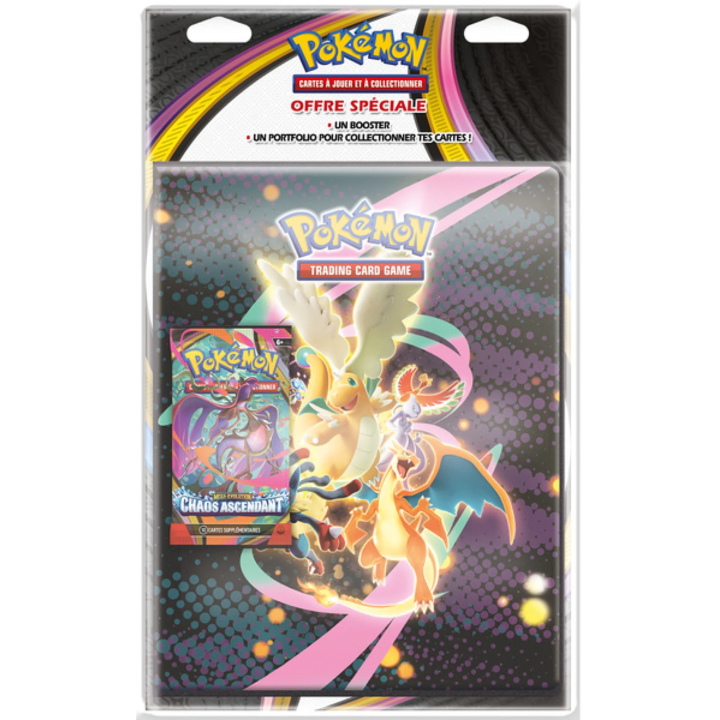 Pokémon - Portfolio Dracolosse + Booster - ME04 Chaos Ascendant - FR