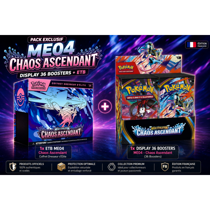 Pokémon - Pack ME04 Chaos Ascendant - Display 36 Boosters + ETB - FR
