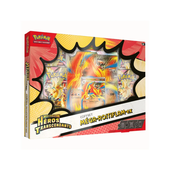 Pokémon - Coffret Méga Roitiflam ex - ME2.5 Héros Transcendants - FR