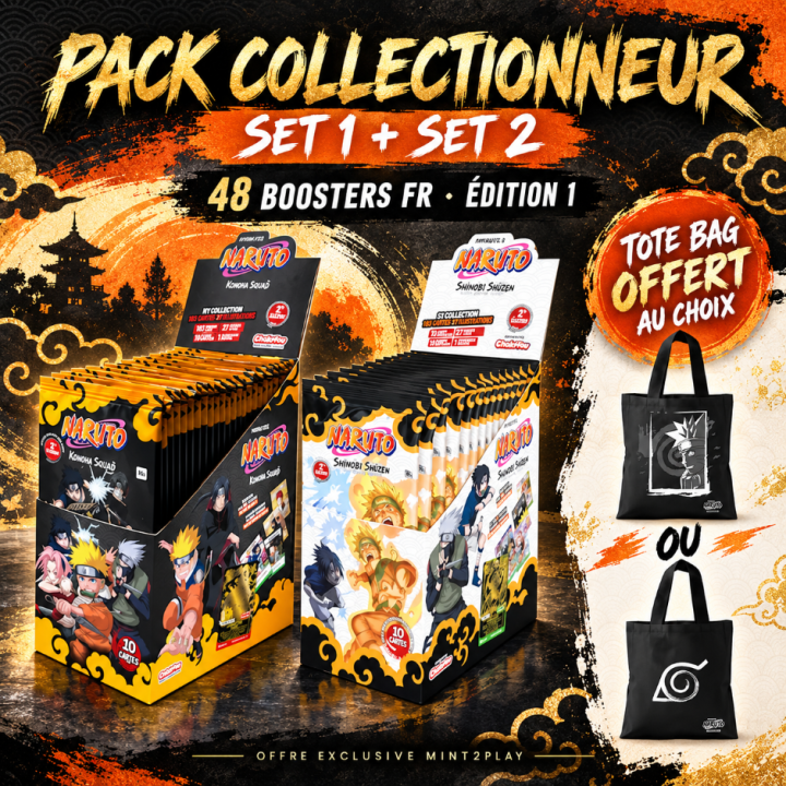 Naruto Mythos SET 1 + SET 2 FR 2-Display Bundle