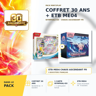 Sylveon ex 30th Box + ME04 French ETB Bundle