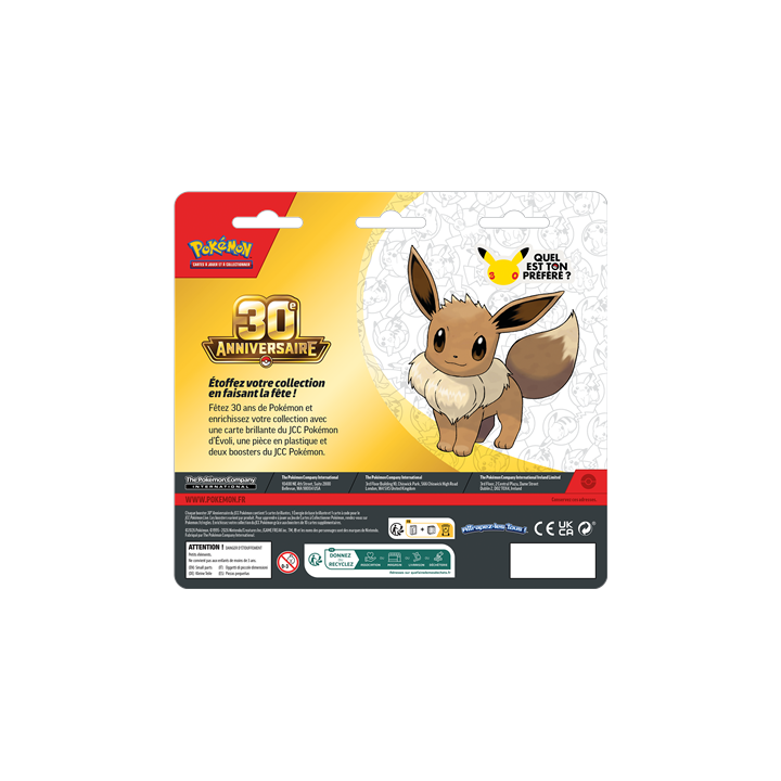 Pack Pokémon 30 ans Évoli + Casquette et Bol | Mint2Play