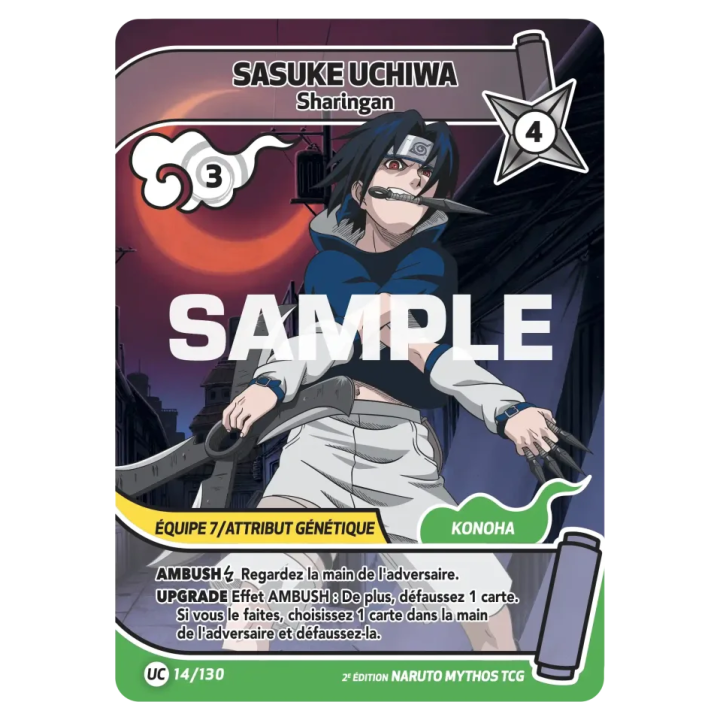 Sasuke Uchiwa 014/130 Konoha Shidō