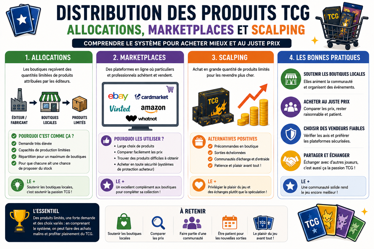 Distribution des produits TCG : allocations, marketplaces et scalping