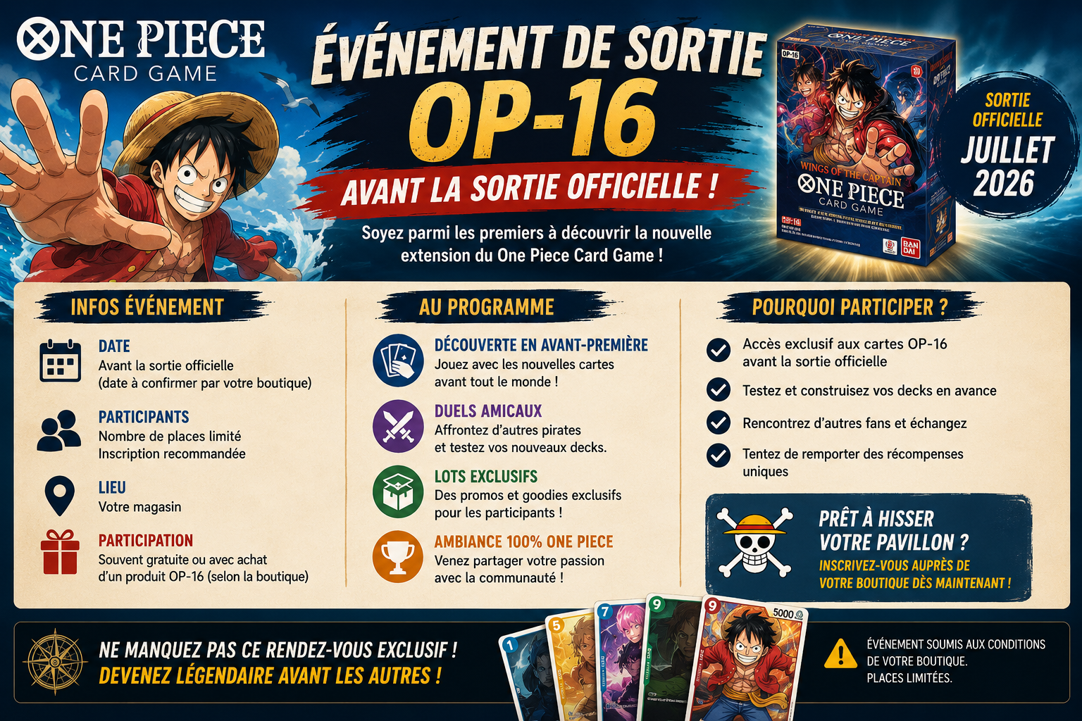 Événement de sortie OP-16