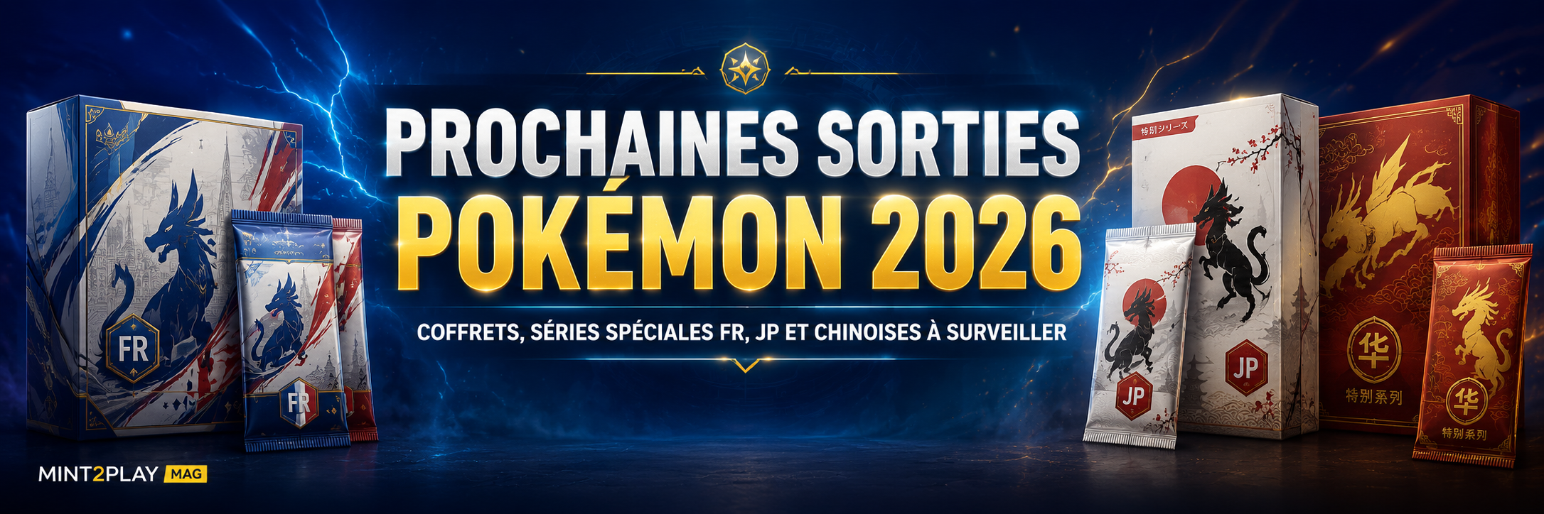 Sorties Pokémon 2026 avec coffrets et séries spéciales FR, japonaises et chinoises à surveiller