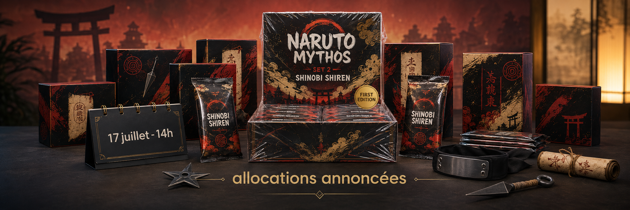 Précommande Naruto Mythos SET 2 Shinobi Shiren avec display First Edition et allocations annoncées