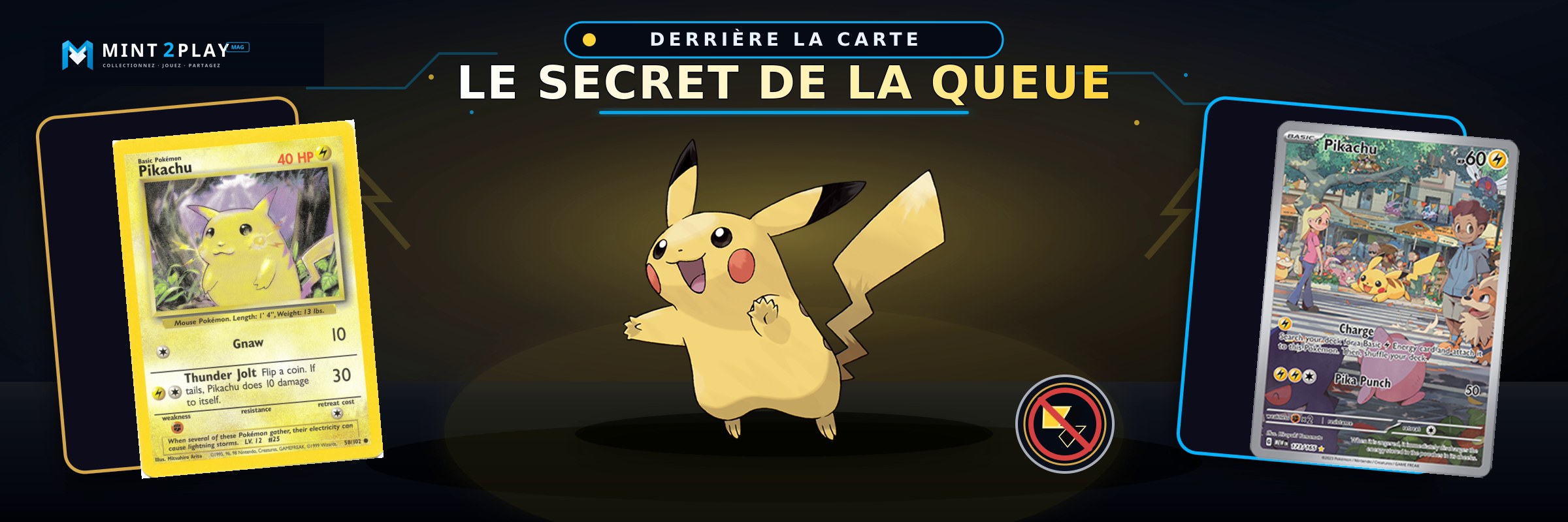 Queue noire de Pikachu comparée à sa véritable queue jaune dans la série Derrière la carte