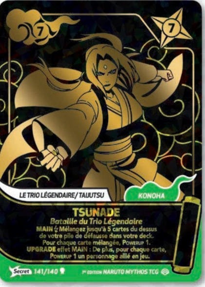 tsunade-carte-secret Naruto Mythos SET 2 : les cartes à découvrir dans Shinobi Shiren