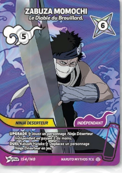 zabuza-momochi-carte-mythos Naruto Mythos SET 2 : les cartes à découvrir dans Shinobi Shiren