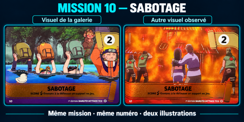 Mission-10-_-deux-visuels-compares-4-1024x512 Naruto Mythos Set 2 : 10 missions, 20 illustrations en 1re édition