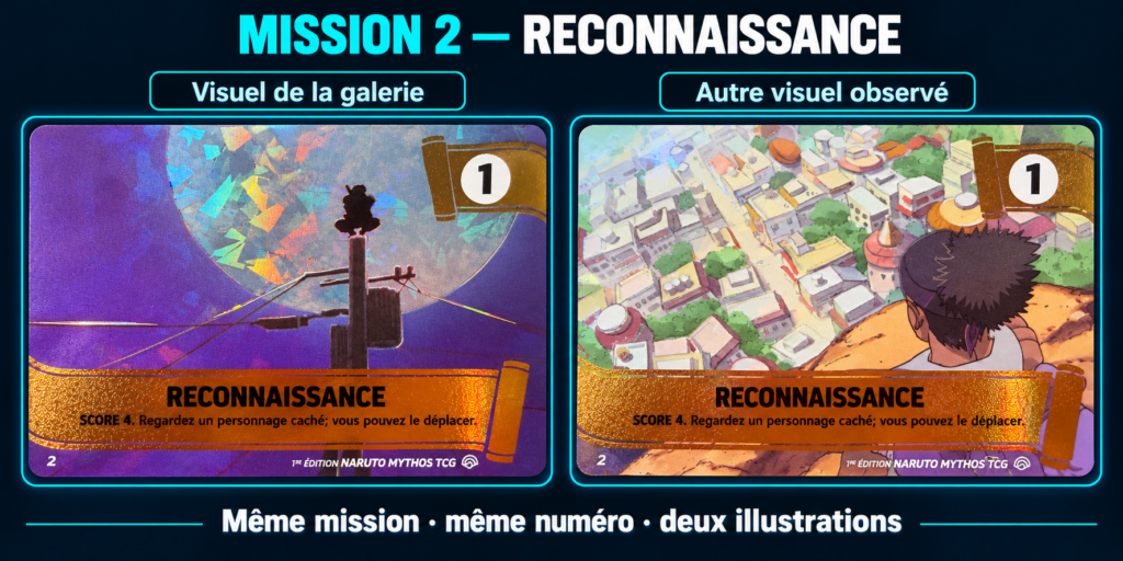 Mission-2-—-deux-visuels-compares-1-1024x512 Naruto Mythos Set 2 : 10 missions, 20 illustrations en 1re édition