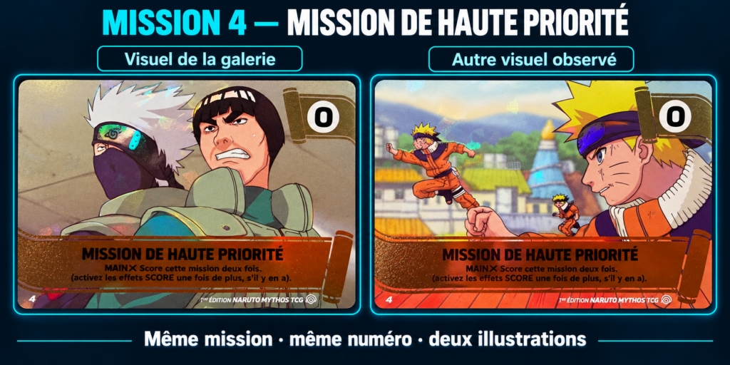 Mission-4-_-deux-cartes-comparees-3-1024x512 Naruto Mythos Set 2 : 10 missions, 20 illustrations en 1re édition